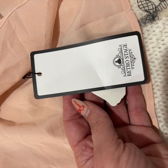 NWT Retro Stage Butterfly Embroidered Midi Dress - Picture 9 of 11